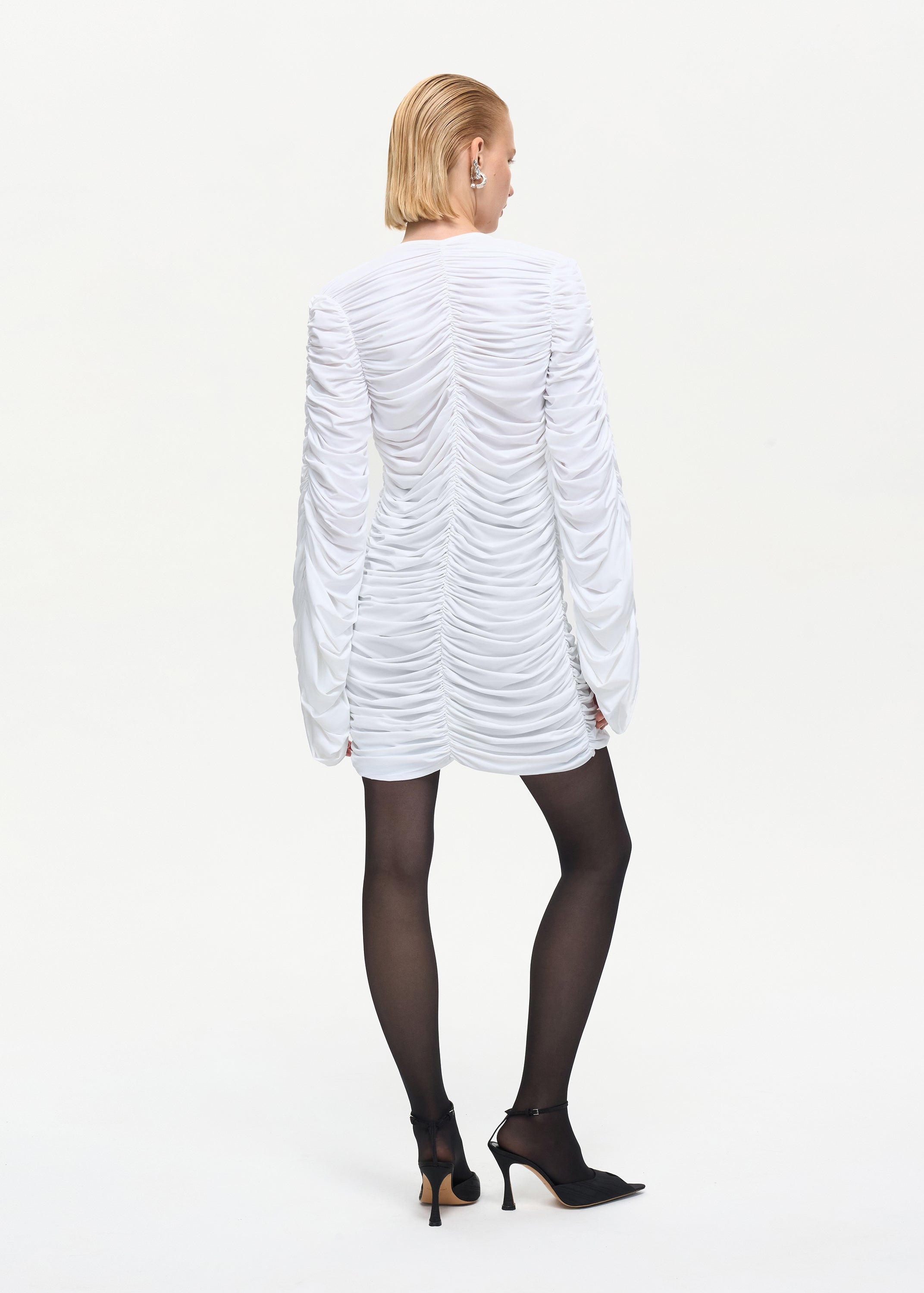 Curtain Mini Dress White