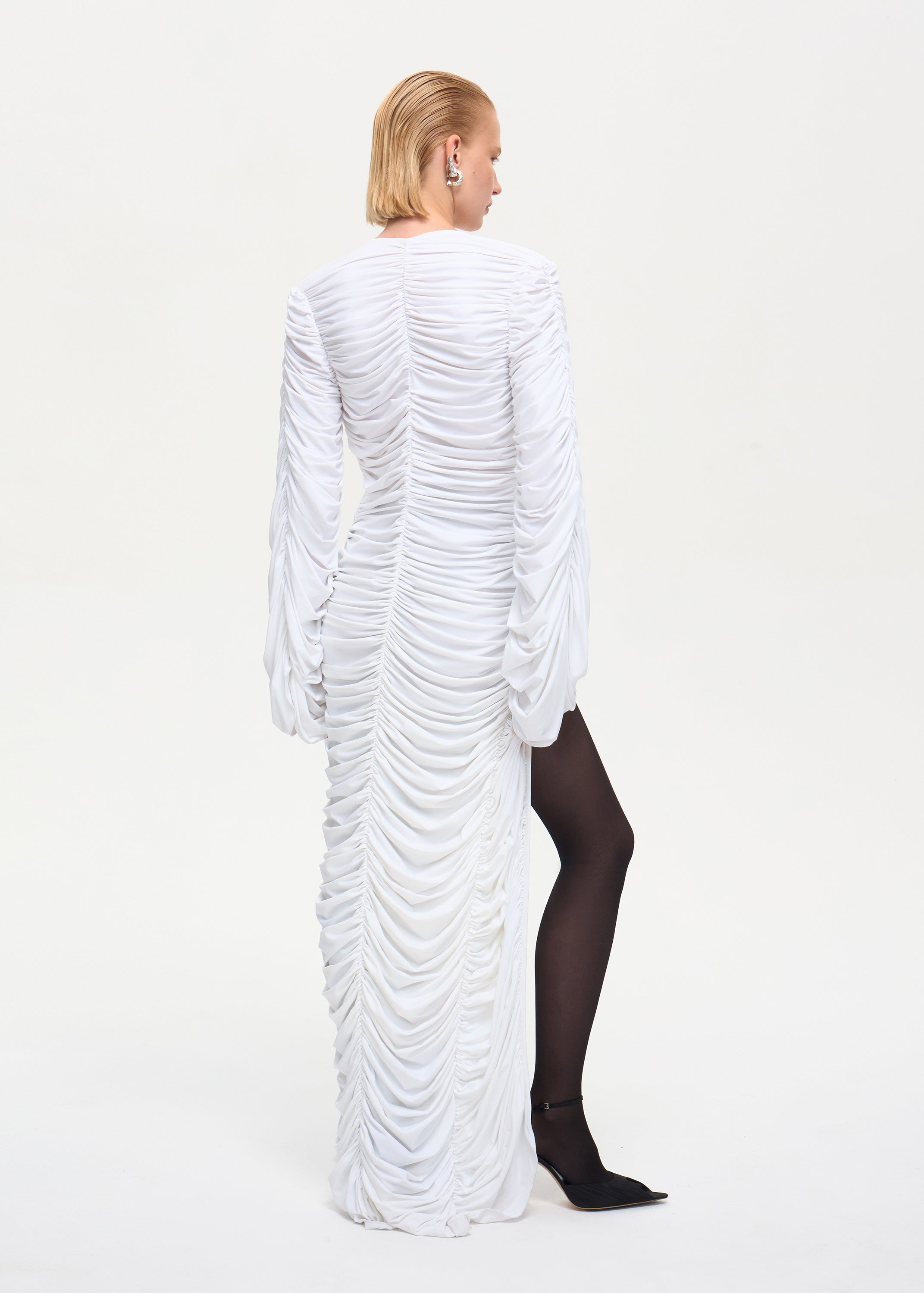 Curtain Maxi Dress White