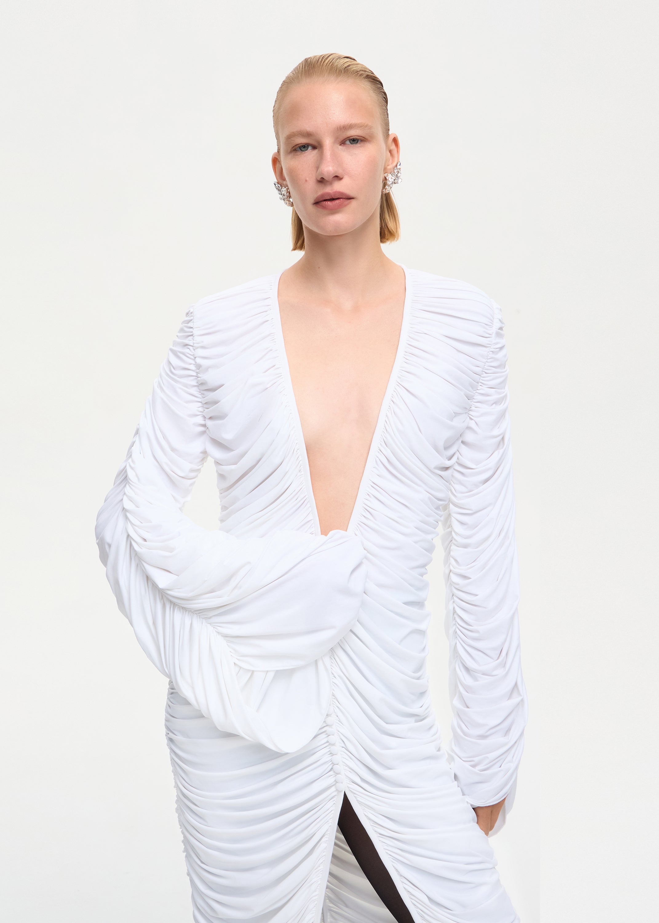 Curtain Maxi Dress White