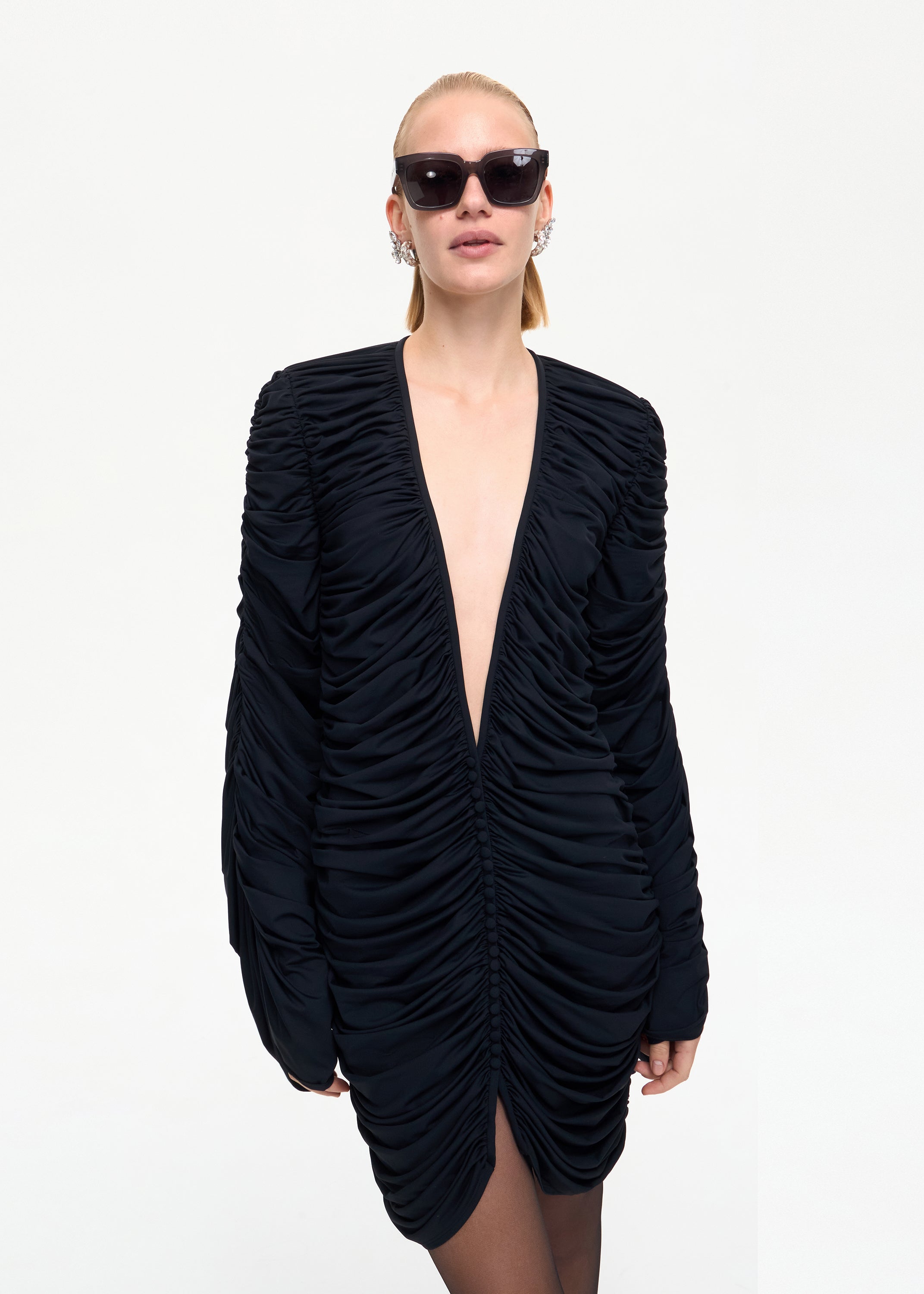 Curtain Mini Dress Black