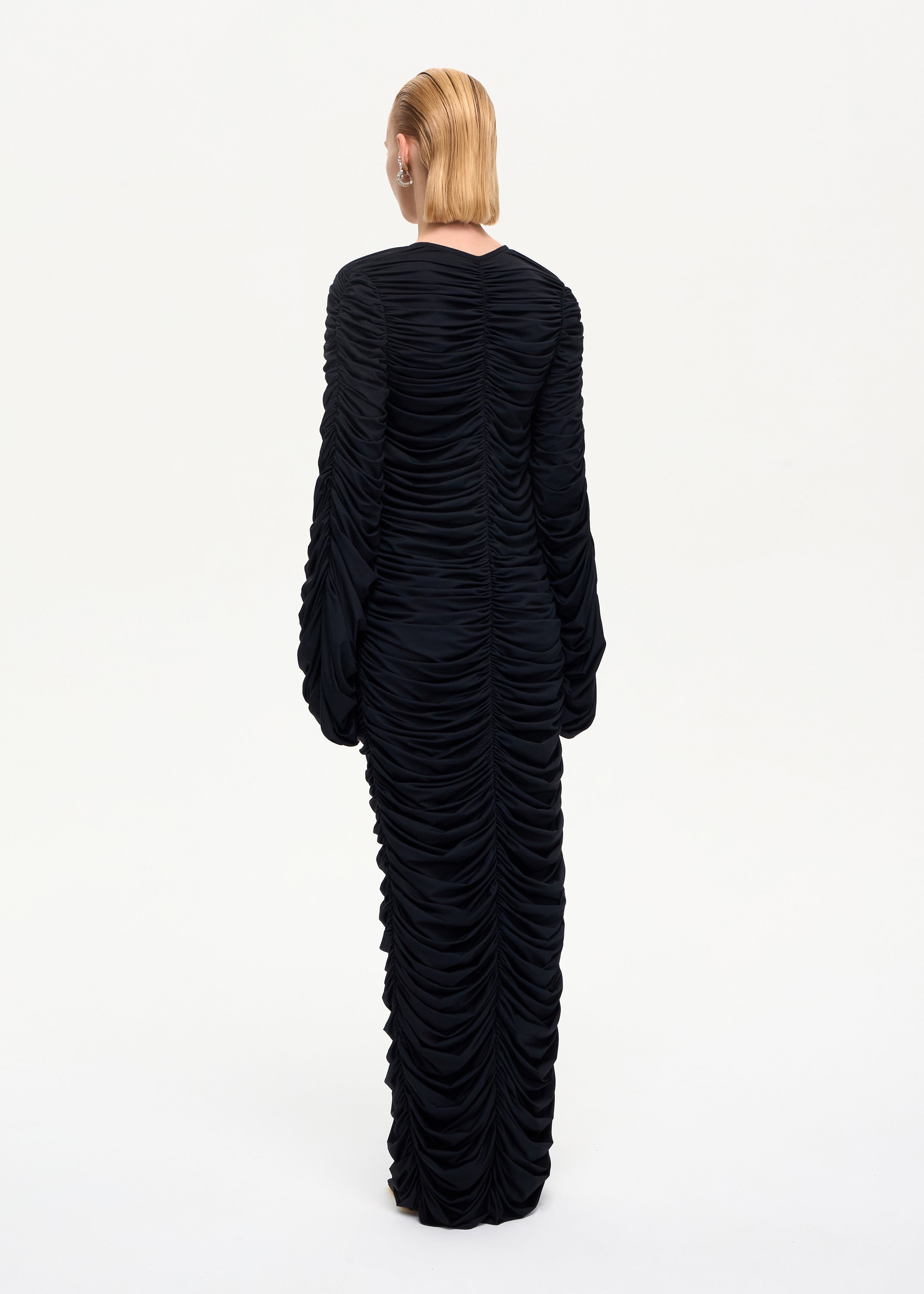 Curtain Maxi Dress Black