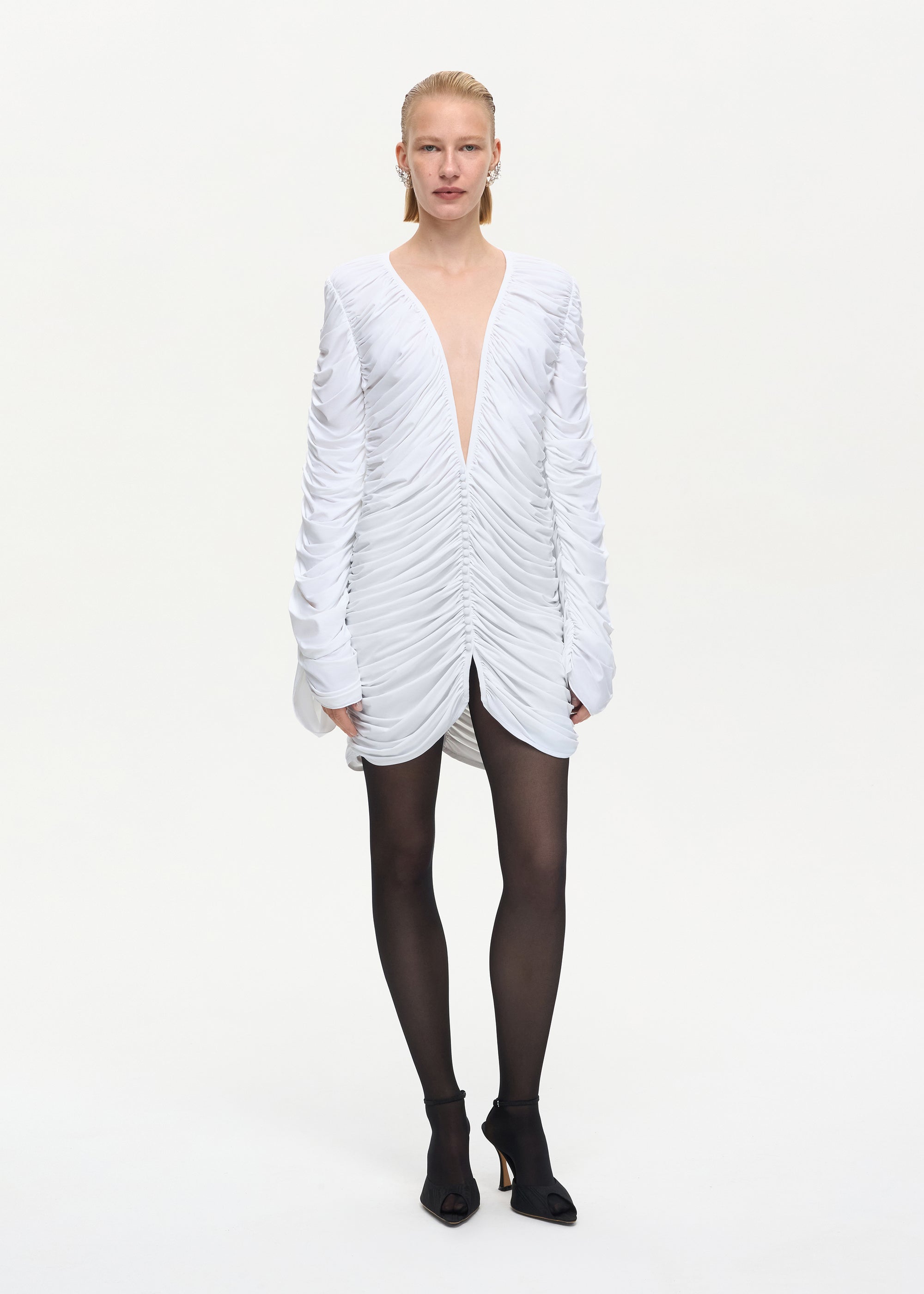 Curtain Mini Dress White