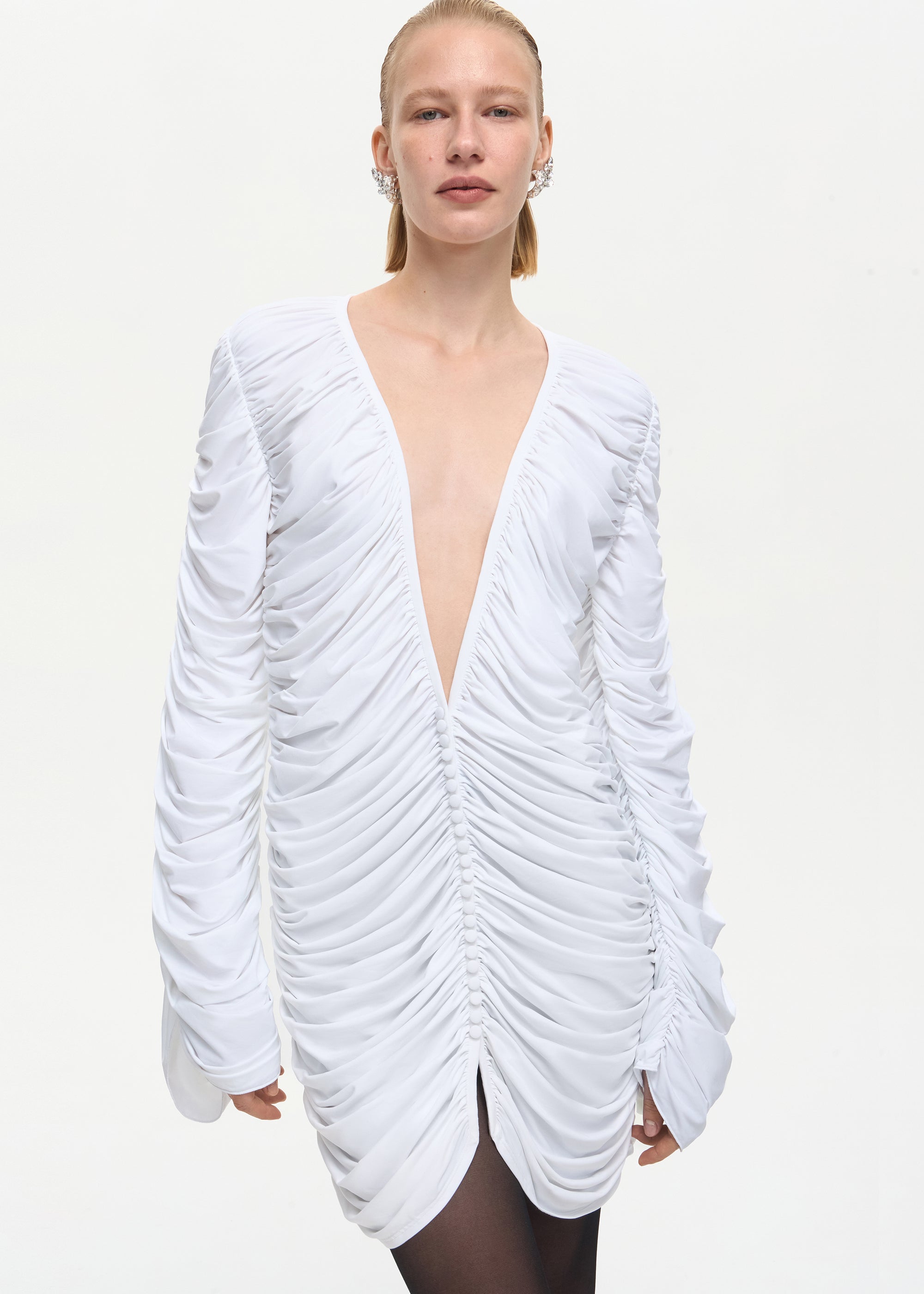 Curtain Mini Dress White