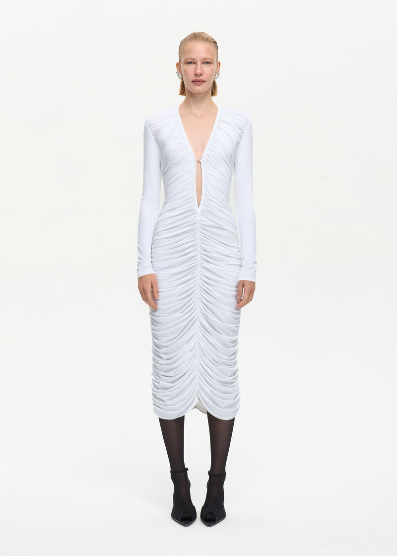 Solo Midi Dress White