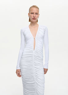 Solo Midi Dress White