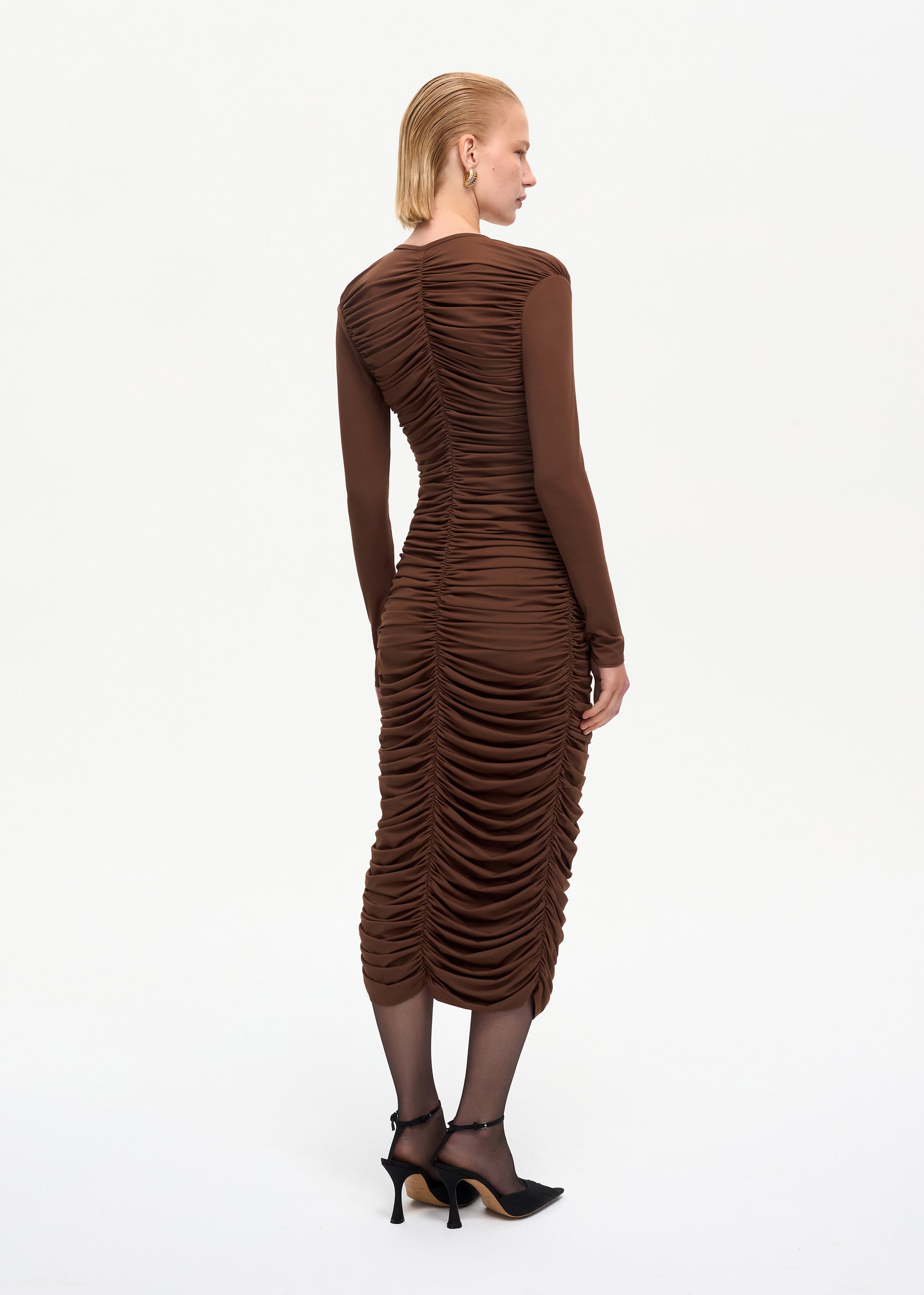 Solo Midi Dress Brown