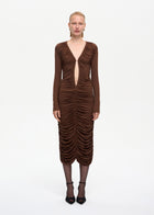 Solo Midi Dress Brown