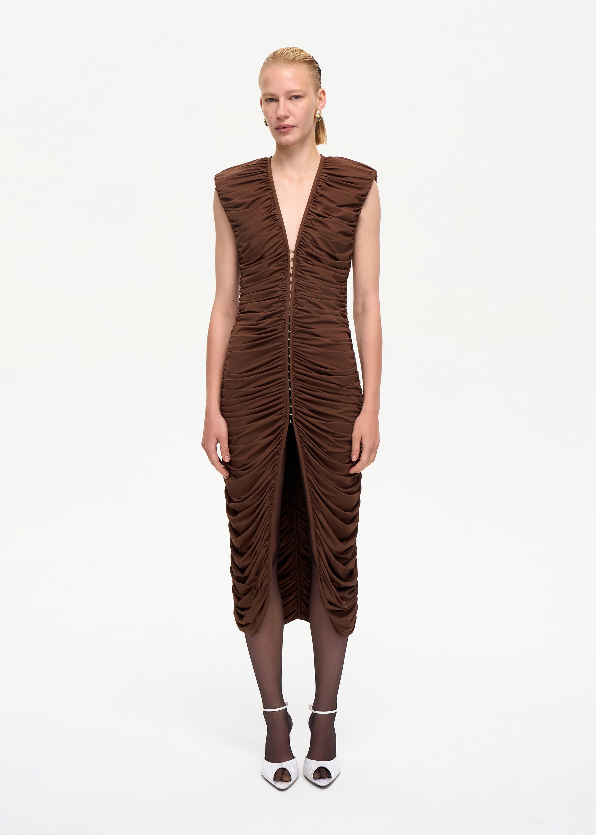 Spotlight Midi Dress Brown