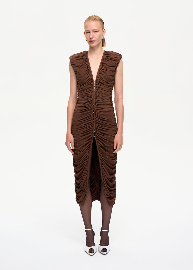 Spotlight Midi Dress Brown