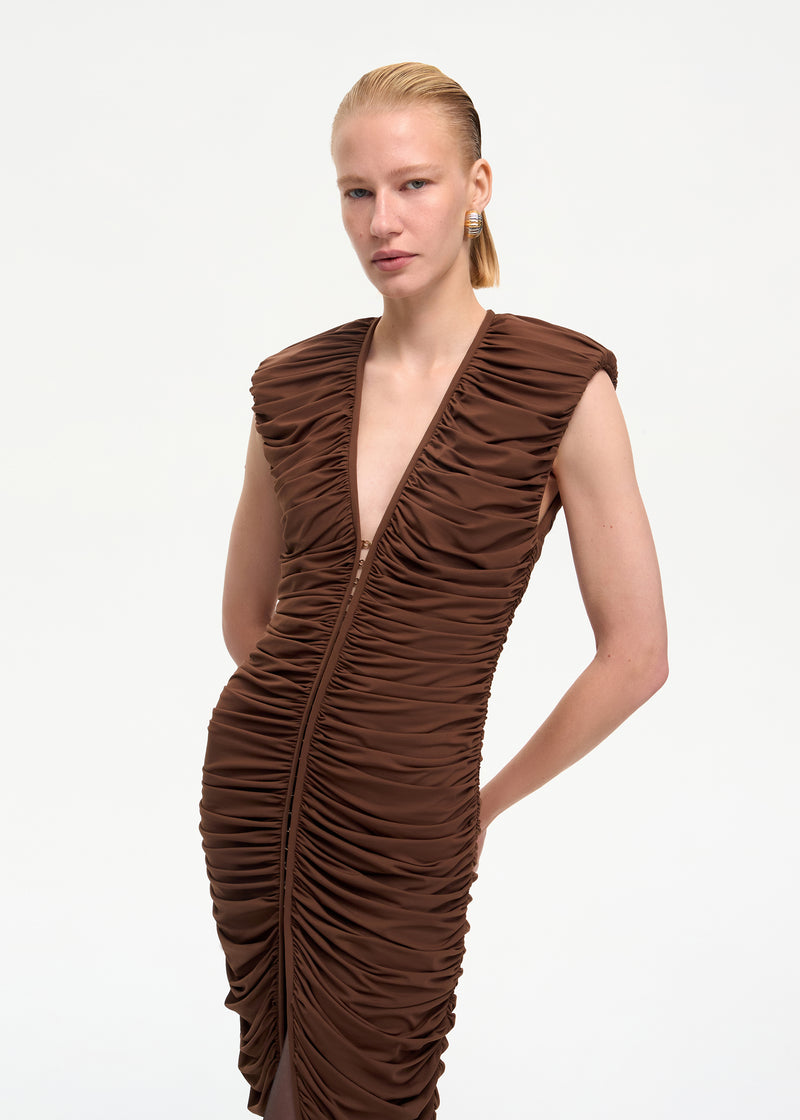 Spotlight Midi Dress Brown