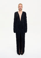 Curtain Maxi Dress Black