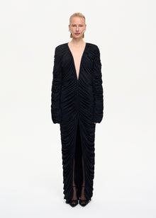 Curtain Maxi Dress Black