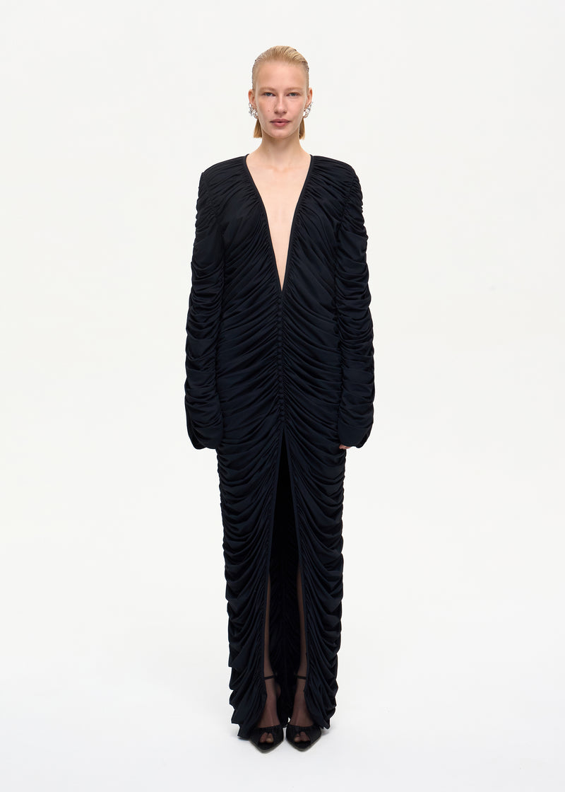 Curtain Maxi Dress Black