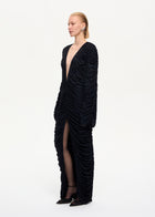 Curtain Maxi Dress Black