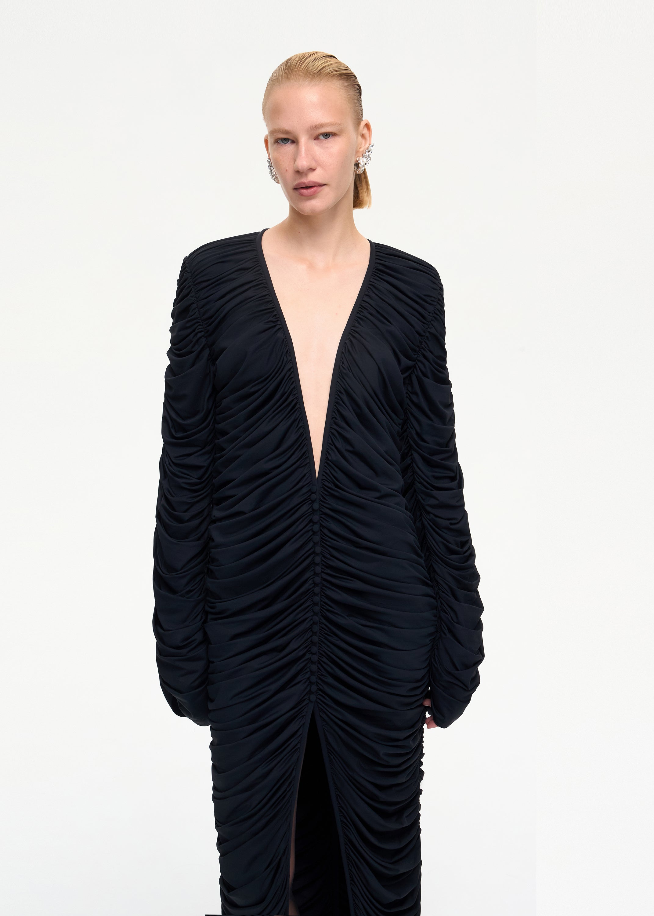 Curtain Maxi Dress Black